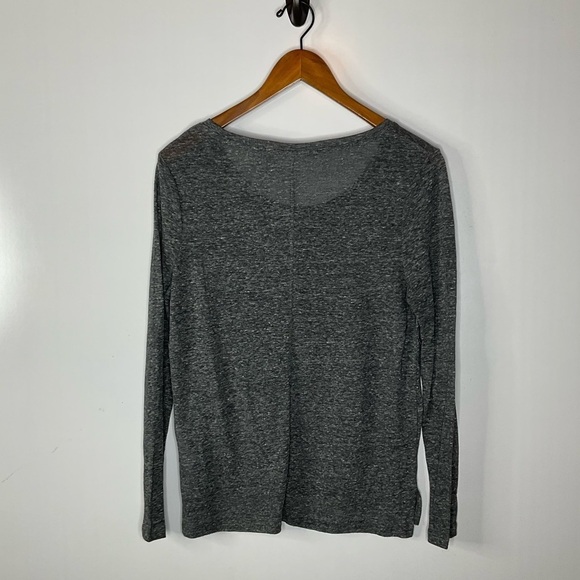 Gap Linen Blend Gray Long Sleeve Shirt Size Xsmall - Picture 2 of 5